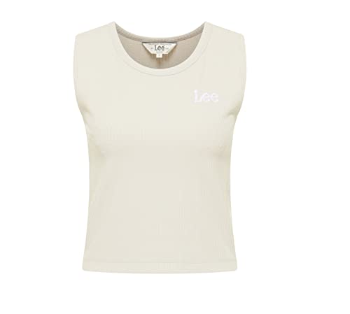 Lee Damen Cropped Crew Tank T Shirt, Beige, M EU von Lee