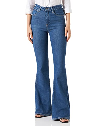 Lee Damen Flare Body Optix Flared Jeans, Blau (Jackson Worn Ax), W25/L33 (Herstellergröße: 25/33) von Lee