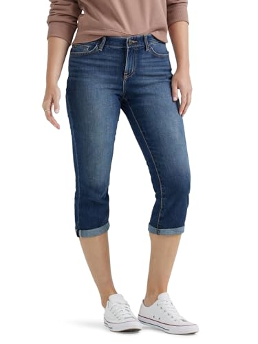 Lee Damen Flex Motion Regular Fit 5 Pocket Capri Jeans, Bewitched, 40 von Lee