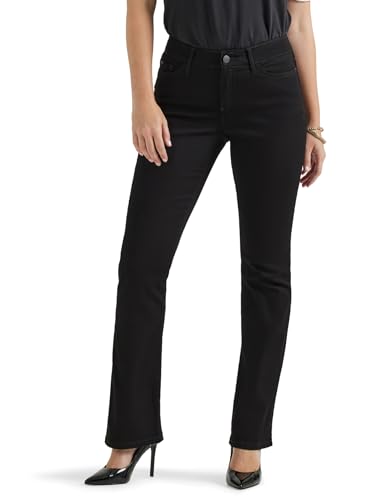 Lee Damen Flex Motion Regular Fit Bootcut Jeans Jeans, Schwarz, 12 long von Lee
