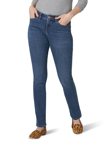 Lee Damen Flex Motion Regular Fit Straight Leg Jeans, Seattle, 16 Short von Lee