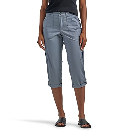 Lee Damen Ultra Lux-Komfort mit Flex-to-go-Cargo-Caprihose Hose, Tech-Grau, 46 Lee Damen Ultra Lux-Komfort mit Flex-to-go-Cargo-Caprihose Hose, Tech-Grau, 46 von Lee