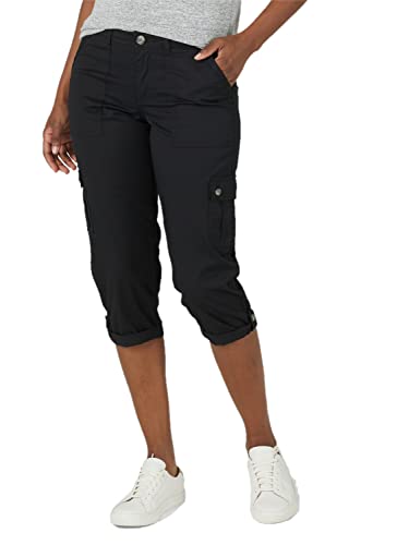 Lee Damen Flex-to-go Cargo-Caprihose, mittelhoch, entspannte Passform Hose, schwarz, 48 von Lee