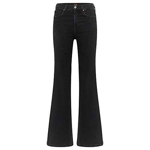 Lee Damen Foreverfit Flare Jeans, Black Avery, 40W / 33L EU von Lee