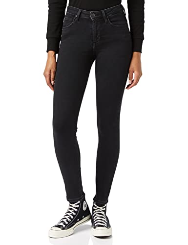 Lee Damen Foreverfit Jeans, Black Avery, 30W / 31L EU von Lee