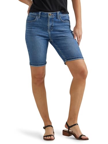 Lee Damen Legendäre Denim-Bermuda Jeans-Shorts, Bright Mid, 48 von Lee