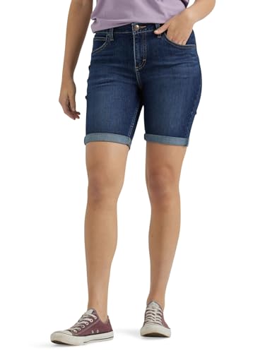 Lee Damen Legendäre Denim-Bermuda Jeans-Shorts, Dark River, 46 von Lee