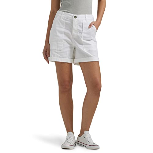 Lee Damen Legendäre Roll hoher Taille, lockere Passform Shorts, weiß, 38 von Lee