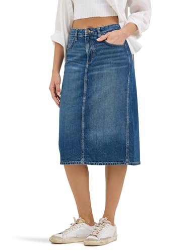 Lee Damen Legendary Denim Skirt Jeansrock, Eat It Up, 42 Lee Damen Legendary Denim Skirt Jeansrock, Eat It Up, 42 von Lee