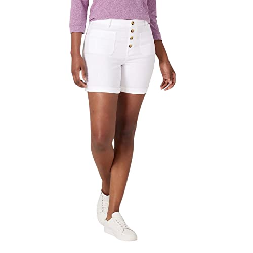 Lee Damen Legendary High Rise Patch Front Short, Weiss/opulenter Garten, 46 von Lee