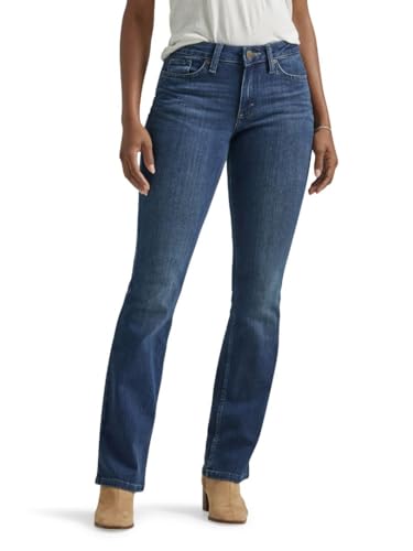 Lee Damen Legendary Mid Rise Bootcut Jeans, Compass, 48 Lange von Lee