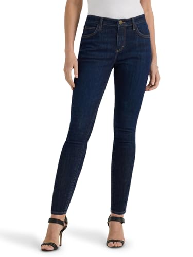 Lee Damen Legendary Mid Rise Skinny Jeans, Dark Strides, 42 Kurz von Lee