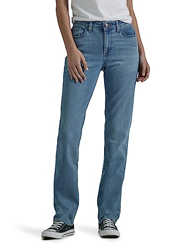Lee Damen Legendary Mid Rise Straight Leg Jeans, Mit Zweck, 40 Kurz von Lee