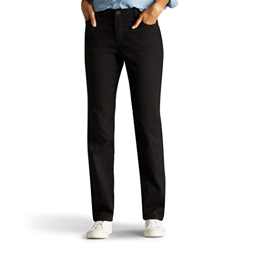 Lee Damen Legendary Mid Rise Straight Leg Jeans, Schwarz, 38 Lange von Lee