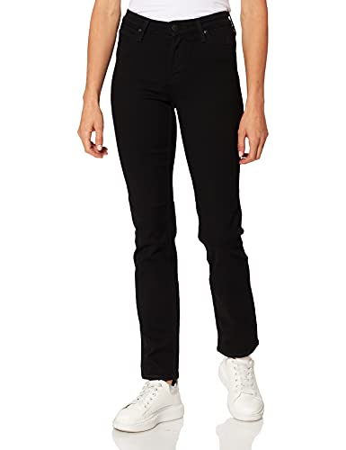 Lee Damen Marion Straight Jeans, BLACK RINSE, 29W x 33L von Lee