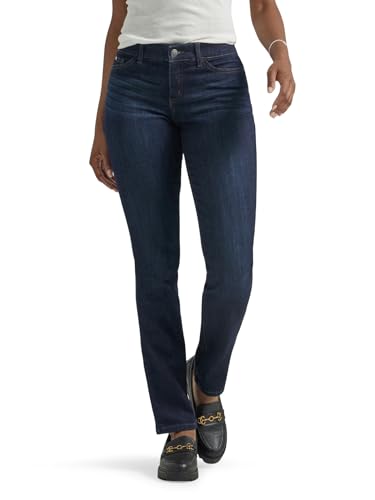Lee Damen Ultra Lux Comfort with Flex Motion Straight Leg Jeans, Niagara, 48 von Lee