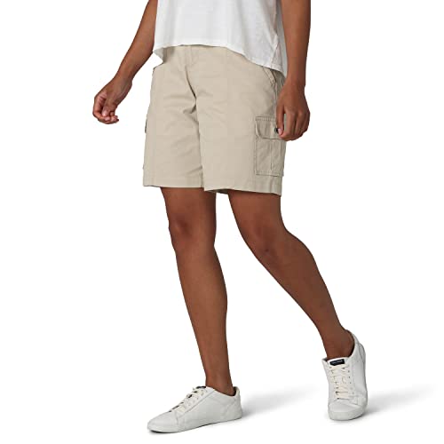 Lee Damen Petite Flex-to-go Cargo-Bermuda mit mittelhoher Bundhöhe und entspannter Passform Bermudas, Pioneer Beige, 36 Zierlich von Lee