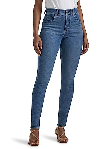 Lee Damen Petite Ultra Lux Comfort with Flex Motion High Rise Skinny Jeans, Blaues Format, 50 Zierlich von Lee