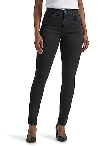 Lee Damen Petite Ultra Lux Comfort with Flex Motion High Rise Skinny Jeans, Schwarz, 50 Zierlich von Lee