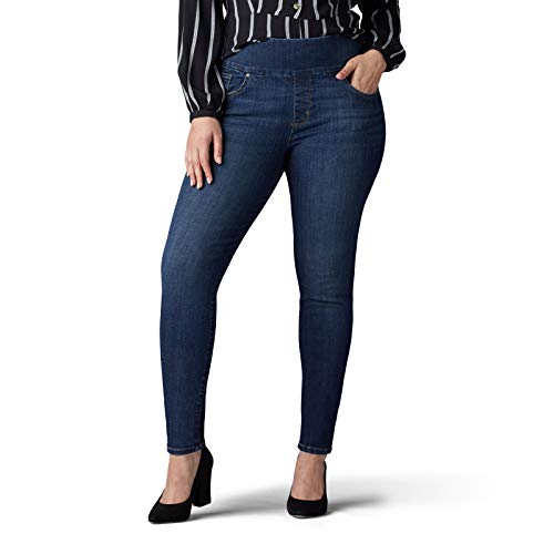 Lee Damen Skinny Überziehen, Schmale Passform, Übergröße Jeans, Landslide, 52 von Lee