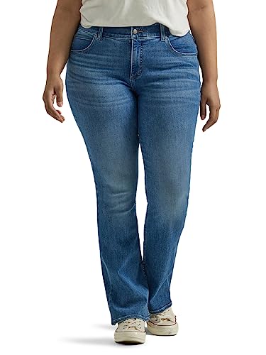 Lee Damen Plus Size Ultra Lux Comfort with Flex Motion Bootcut Jeans, Indigo Facette, 54 Mehr Lange von Lee