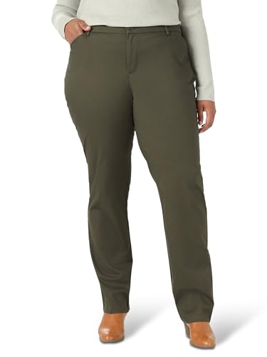 Lee Damen Plus Size Wrinkle Free Relaxed Fit Straight Leg Pant Hose, Frontier Olive, 54 Mehr Lee Damen Plus Size Wrinkle Free Relaxed Fit Straight Leg Pant Hose, Frontier Olive, 54 Mehr von Lee