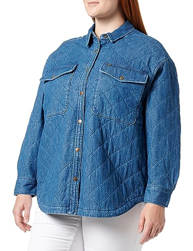 Lee Damen Quilted Overshirt Shirt, Mid Cascade, XL von Lee
