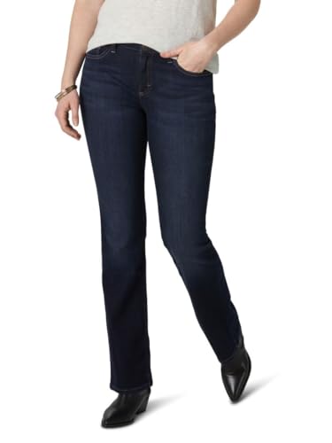 Lee Damen Regular Fit Bootcut Jeans, Blackout 01, 44 Kurz von Lee
