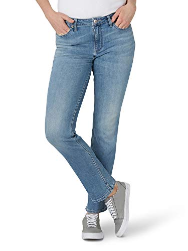 Lee Damen Regular Fit Jeans mit geradem Bein, Anker, 18 Petite von Lee