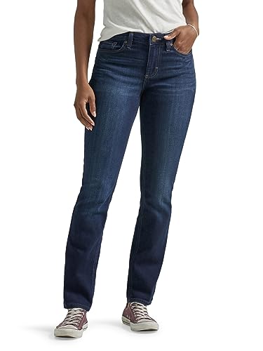 Lee Damen Legendary Mid Rise Straight Leg Jeans, Nightshade, 38 von Lee