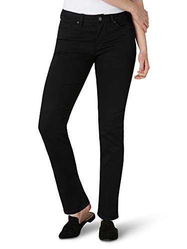 Lee Damen Legendary Mid Rise Straight Leg Jeans, schwarz, 38 von Lee