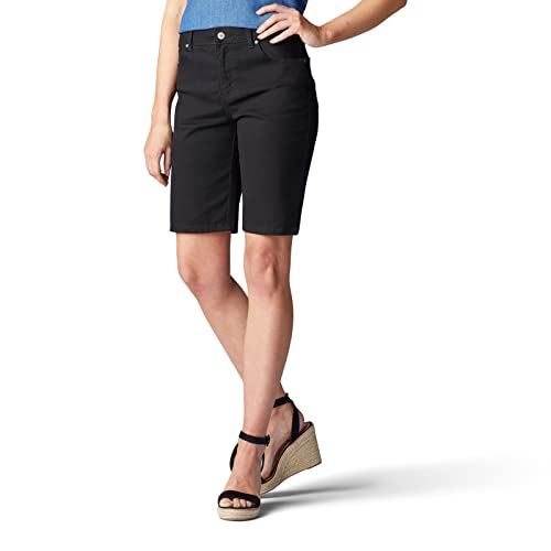 Lee Damen Relaxed-Fit Bermuda Jeans-Shorts, schwarz, 14 MEDIUM von Lee