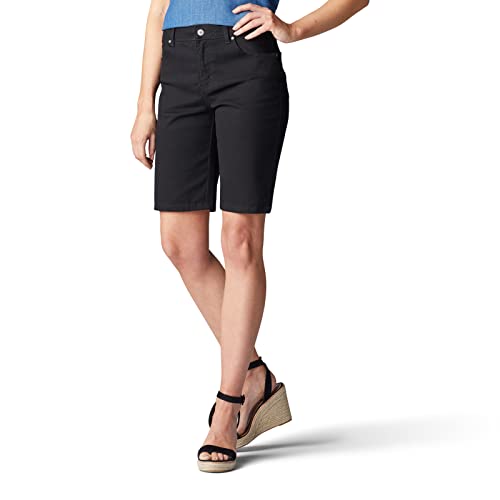 Lee Damen Relaxed-Fit Bermuda Jeans-Shorts, schwarz, 36 von Lee