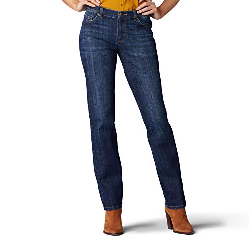 Lee Damen Relaxed Fit Straight Leg Jeans, Bewitched, 40 Kurz von Lee