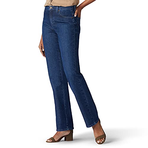 Lee Damen Relaxed Fit Straight Leg Jeans, Meridian, 44 von Lee