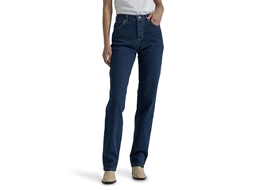 Lee Damen Relaxed Fit Straight Leg Jeans, Premium Dark, 42 Long von Lee