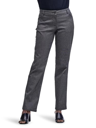 Lee Damen Relaxed Fit geradem Bein. اللوور Ganztägiger Schlauch Hose, Rockhill Plaid schwarz/weiß, 42 Kurz von Lee