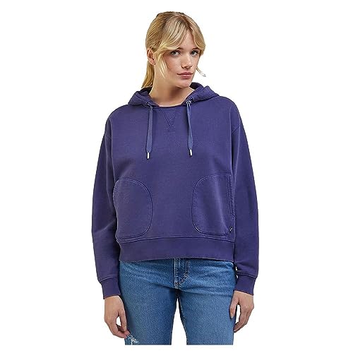 Lee Damen Relaxed Hoodie Sweatshirt, Lila, XL EU von Lee