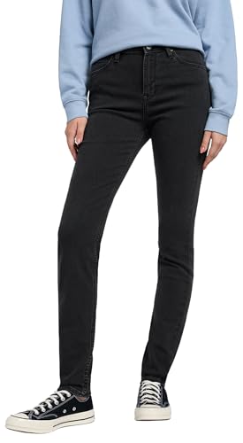 Lee Damen Scarlett HIGH Jeans, Washed Black, 38W / 33L von Lee