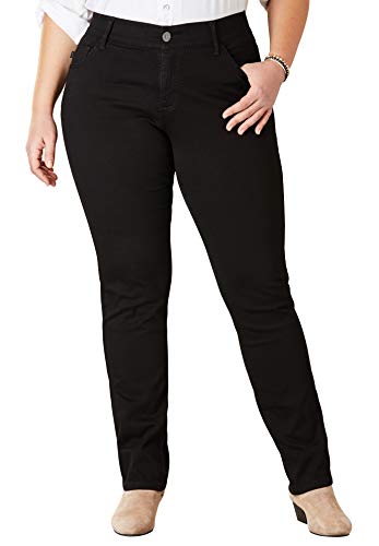 Lee Damen Total Freedom geradem Bein in Übergröße Motion Series Jeans, schwarz, 50 Zierlich von Lee