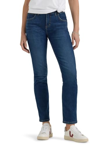 Lee Damen Ultra Lux Comfort Flex Motion Slim Straight with Ever Fit Jeans, Dark Dream, 48 von Lee
