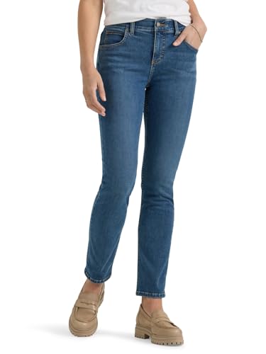 Lee Damen Ultra Lux Comfort Flex Motion Slim Straight with Ever Fit Jeans, Power Struggle, 40 Kurz von Lee