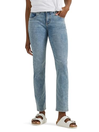 Lee Damen Ultra Lux Comfort Flex Motion Slim Straight with Ever Fit Jeans, Wisp of Cloud, 40 Kurz von Lee