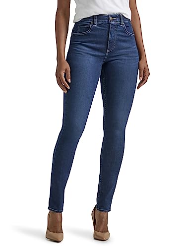 Lee, Damen, Ultra Lux Komfort mit Flex Motion High Rise, Skinny Jeans, 42 Kurz von Lee