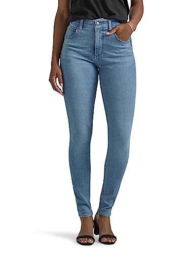Lee Damen Ultra Lux Comfort with Flex Motion High Rise Skinny Jeans, Sugar Cloud, 42 Lang von Lee