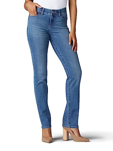 Lee Damen Ultra Lux Comfort with Flex Motion Straight Leg Jeans, Juniper, 40 Lange von Lee