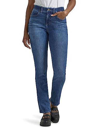 Lee Damen Ultra Lux Comfort with Flex Motion Straight Leg Jeans, Kobaltglanz, 32 von Lee