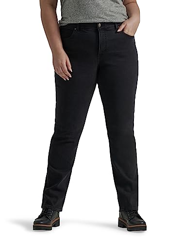 Lee Damen Ultra Lux Comfort with Flex Motion Straight Leg Jeans, Midnight Bloom, 38 von Lee