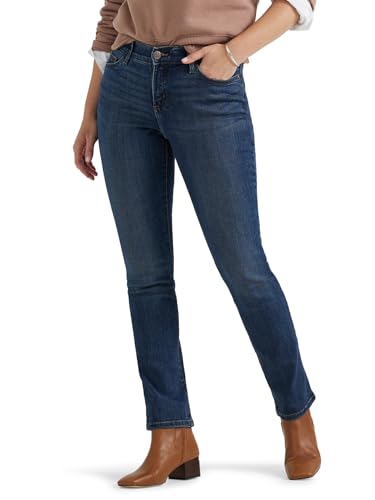 Lee Damen Ultra Lux Comfort with Flex Motion Straight Leg Jeans, Royal Chakra, 48 von Lee