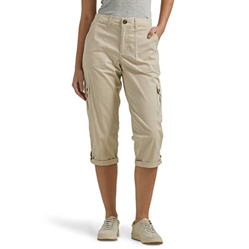 Lee Damen Ultra Lux-Komfort mit Flex-to-go-Cargo-Caprihose Hose, Pioneer Beige, 40 von Lee